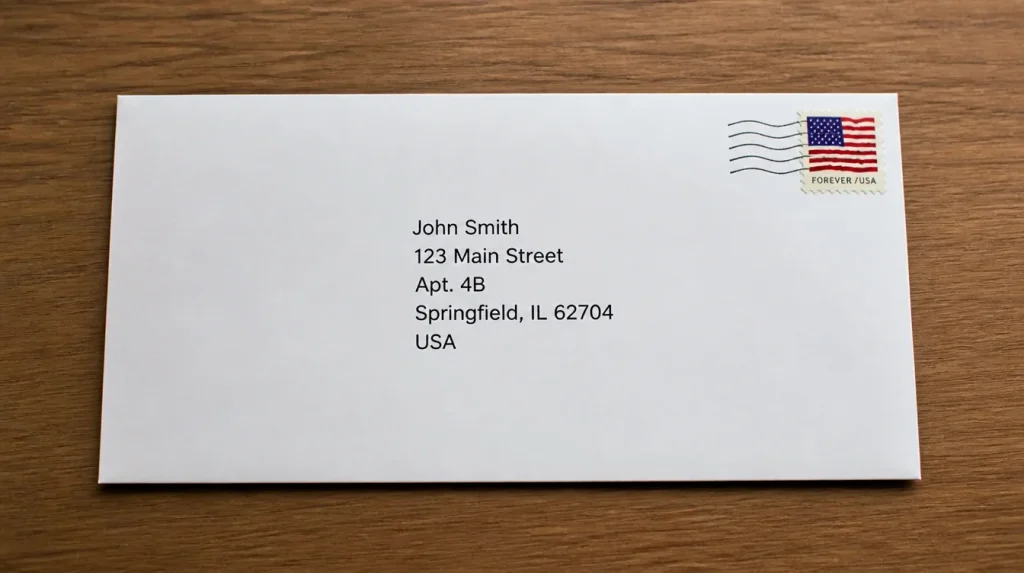 Proper envelope format and address for sweepstakes casino mail-in entry