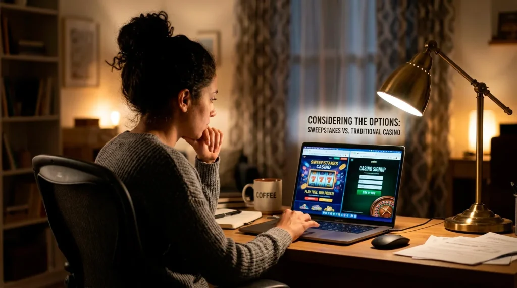 Player transition pathway from sweepstakes casino to real-money gambling platforms
