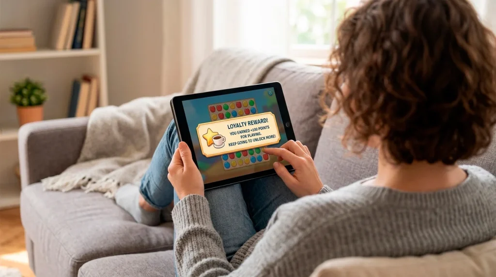 Natural play level earning loyalty benefits without forced spending