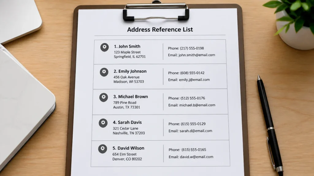 List of operator mailing addresses for AMOE Sweeps Coin requests