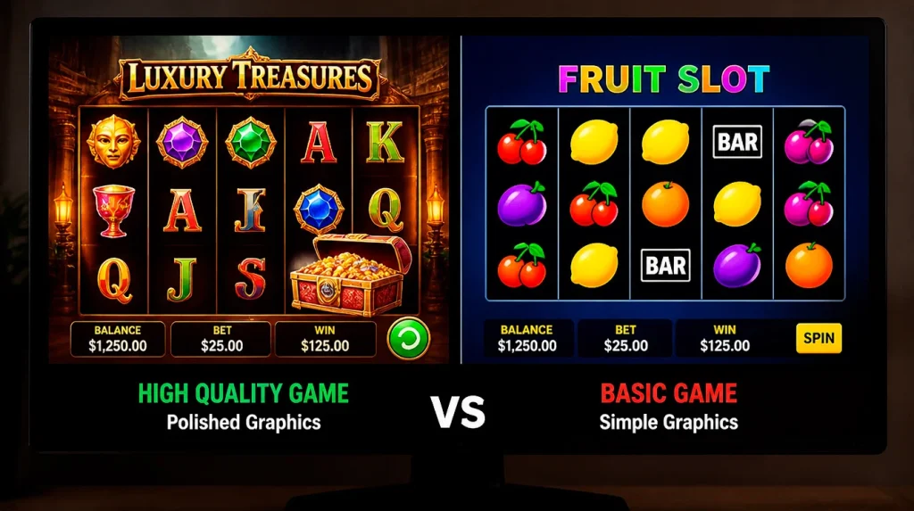 Game quality differences between major and independent sweepstakes providers