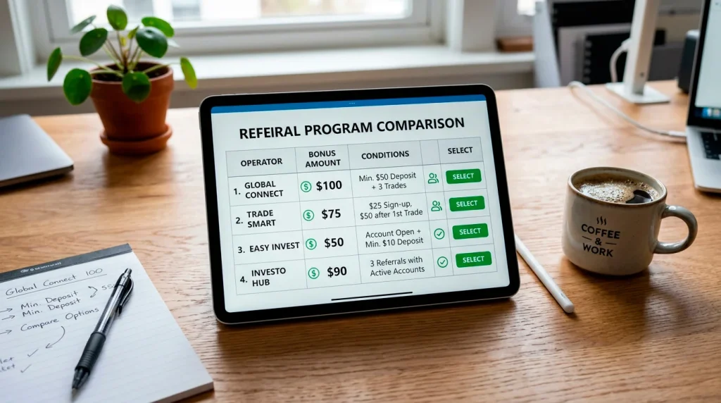 Referral program bonus comparison across sweepstakes casino operators