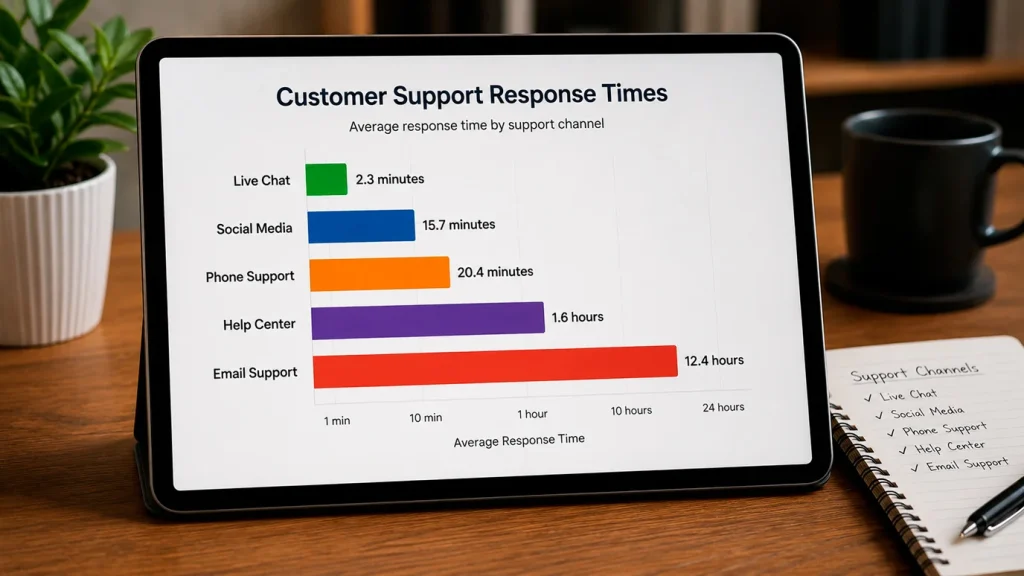 Customer support response time comparison across sweepstakes operators