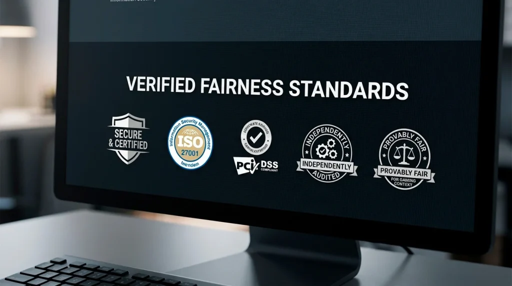 Certified random number generator badge for sweepstakes casino game fairness