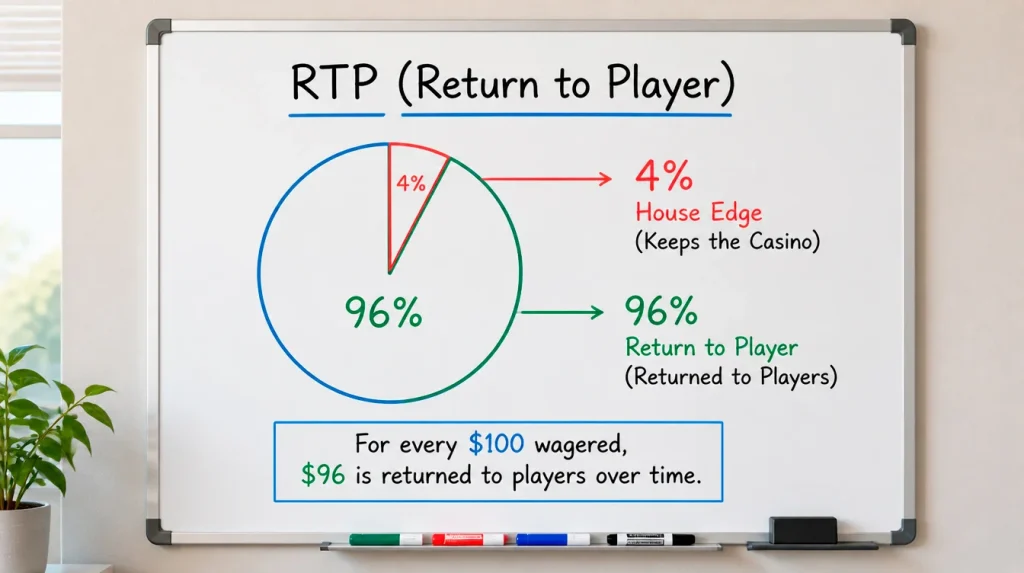 Return-to-player percentage concept explained with slot game example