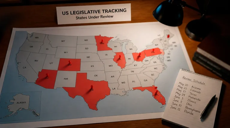 US map highlighting states that banned sweepstakes casinos in 2025 and 2026