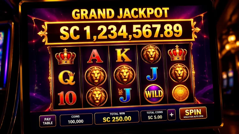Progressive jackpot pool ticker climbing on sweepstakes casino slot machine