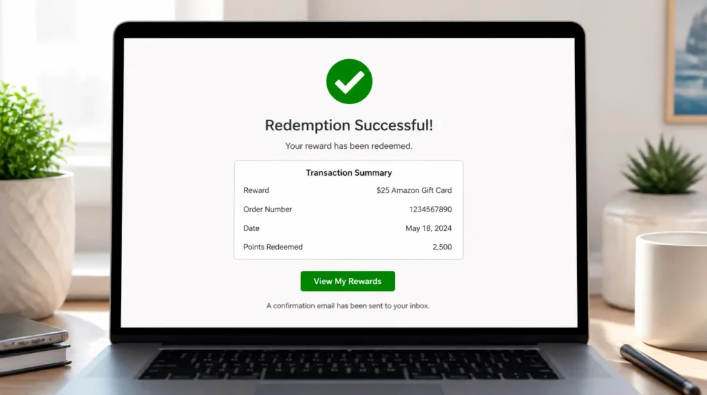 Sweeps Coins converting to cash prize redemption on sweepstakes casino screen