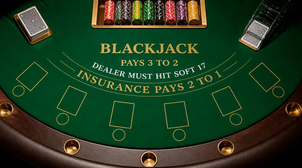Blackjack and roulette tables set up at sweepstakes casino gaming floor