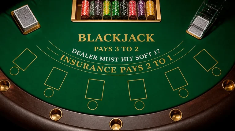 Blackjack and roulette tables set up at sweepstakes casino gaming floor
