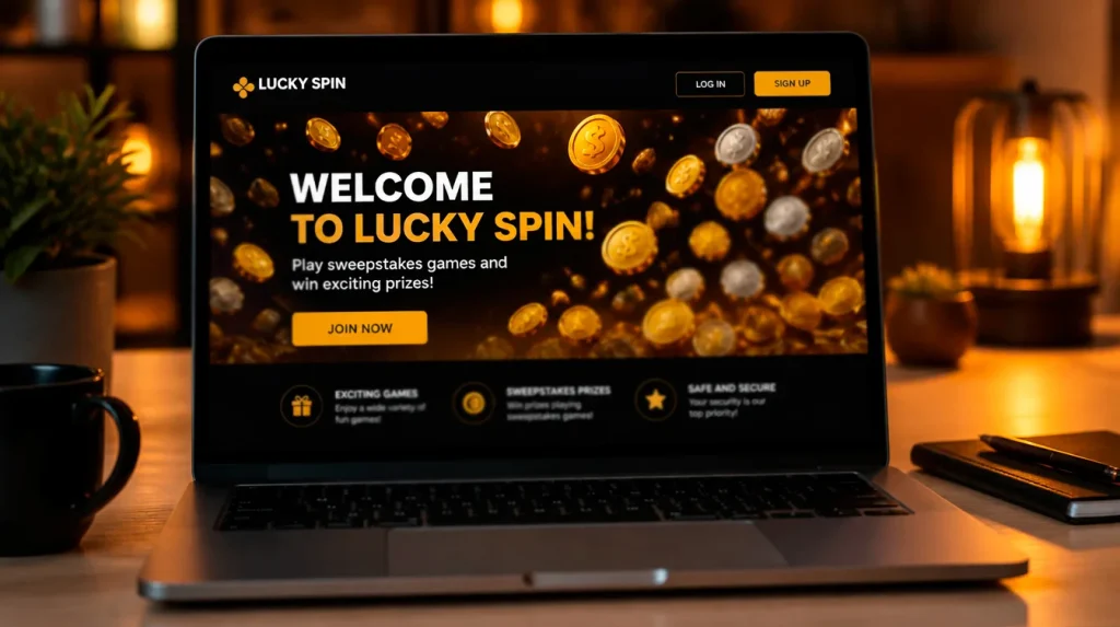 Sweepstakes casino welcome bonus offers showing Gold Coin packages with free Sweeps Coins