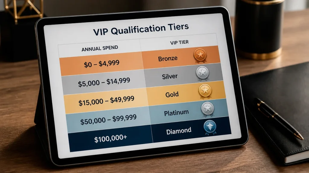 VIP qualification spending thresholds at sweepstakes casino platforms